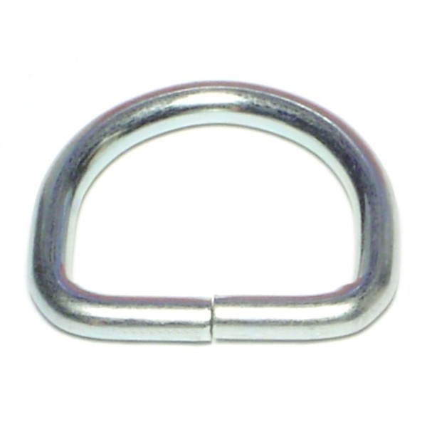 Midwest Fastener 1/8" x 1-1/8" Zinc Plated Steel D-Rings 10PK 68626